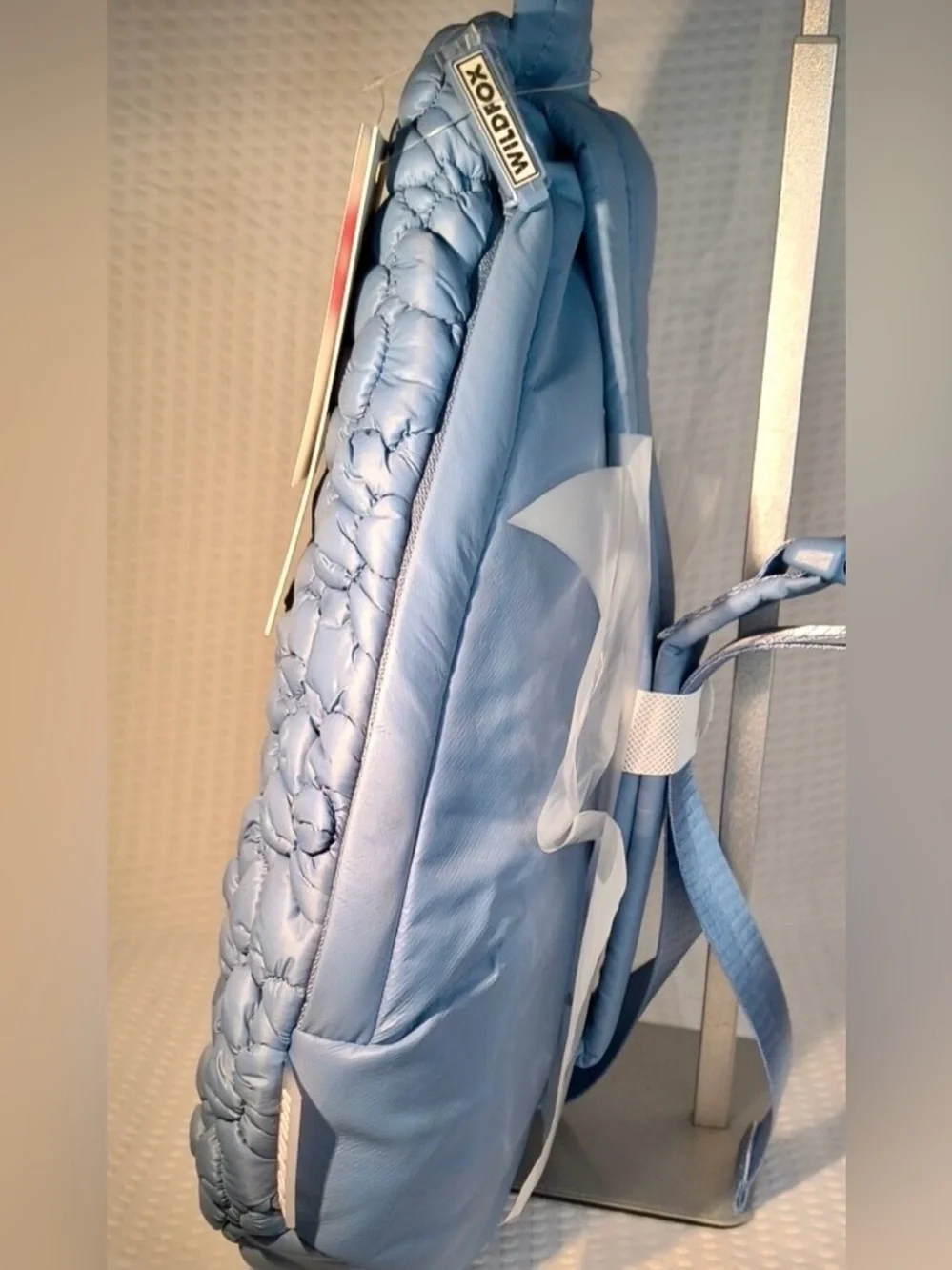 Wildfox Light Blue Quilted Floral Sling Backpack